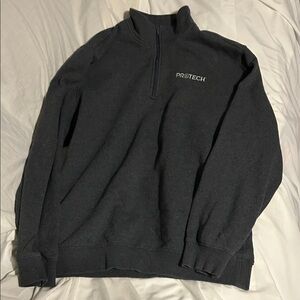 Grey long sleeve women’s  Protech XL sweatshirt w/ neck zip